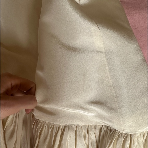 Rosie Assoulin Whoopsy Daisy Wedding Dress Ruffle Skirt Silk Faille - Picture 9 of 12